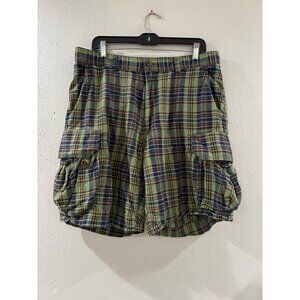 Vintage Polo Ralph Lauren Steamer plaid cargo shorts made of 100% cotton size 35
